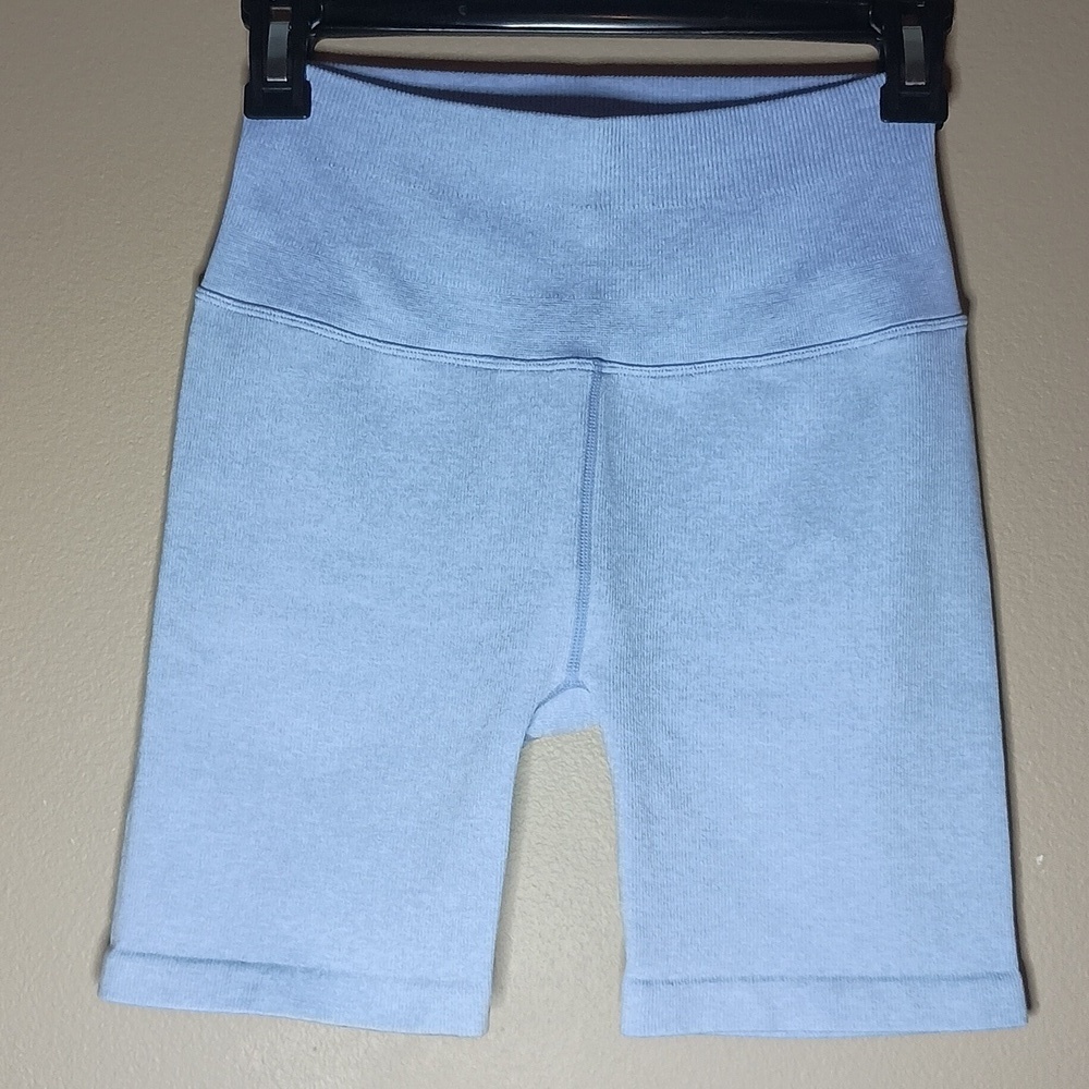 Spiritual Gangster Heather Blue Biker Shorts - Picture 2 of 4